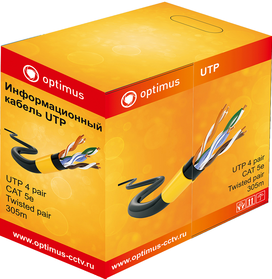 кабель Optimus UTP-5e 4x2x0.5 Cu (indoor) 305м