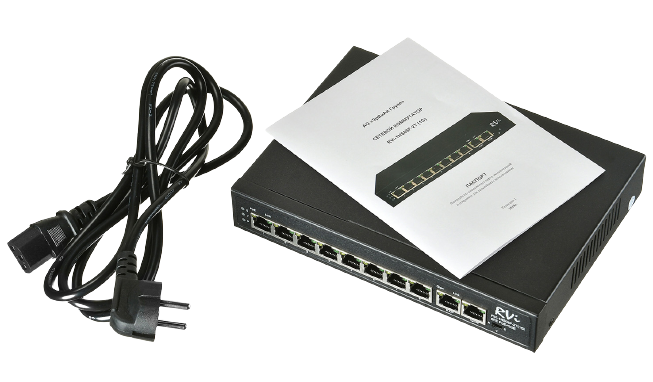 poe-коммутатор RVi RVi-1NS08F-2T (1G)