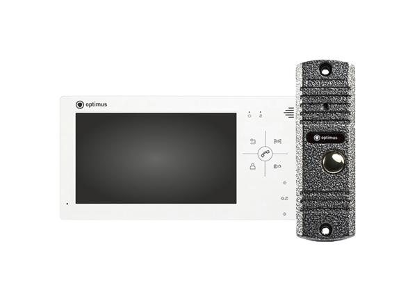 комплект домофона Optimus VM-7.0 (w)+ DS-700L (сереб.)