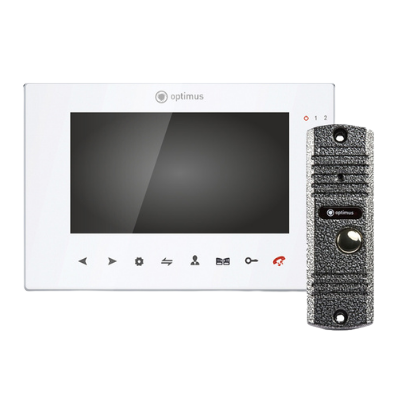 комплект домофона Optimus VMH-7.8 (w)+ DS-700L (сереб.)