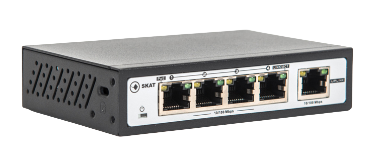 poe-коммутатор БАСТИОН SKAT PoE-4E-1E