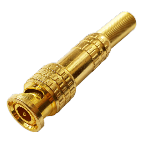 разъем Tantos TS BNC GOLD штекер под винт с пружиной, металл