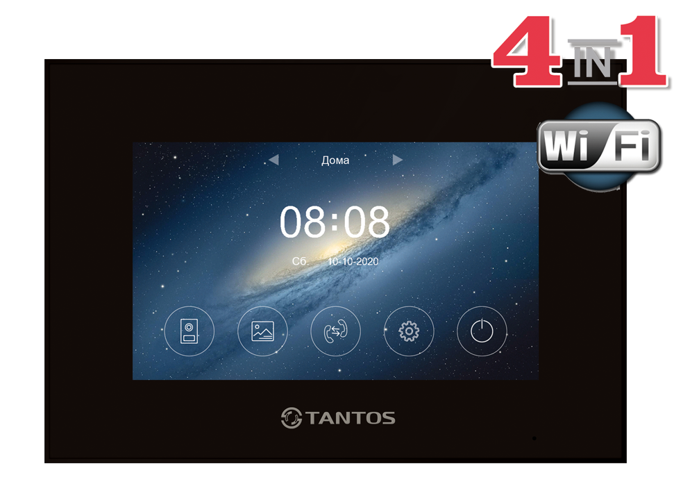 видеодомофон Tantos Marilyn HD Wi-Fi IPS (black) XL