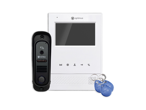 комплект домофона Optimus Leader 2.0 IK-4.0 (w+b)
