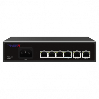 poe-коммутатор TRASSIR TR-NS1206-65-4PoE