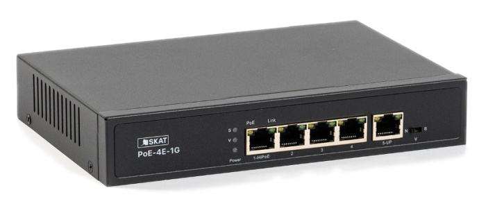 poe-коммутатор БАСТИОН SKAT PoE-4E-1G